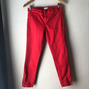 Size 2 Red Calvin Klein Ankle Jeans